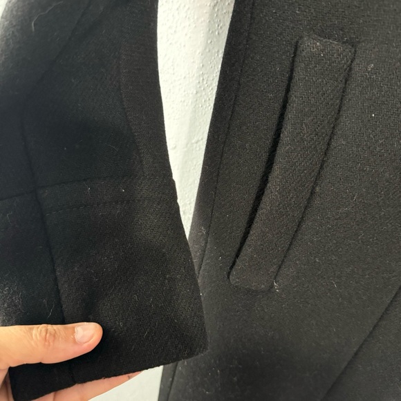 J crew black wool Nello Gori pea coat size 0 - Picture 4 of 8